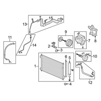 Acura OE - Air Conditioner & Heater - Condenser, Compressor & Lines