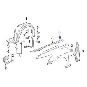 Acura OE - Radiator Support Splash Shield Clip