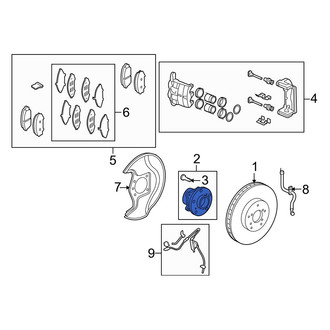 Acura OE - Front Wheel Bearing and Hub Assembly
