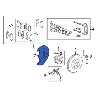 Acura OE - Front Brake Dust Shield