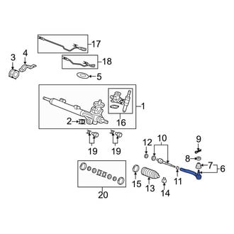 Acura OE - Left Outer Steering Tie Rod End