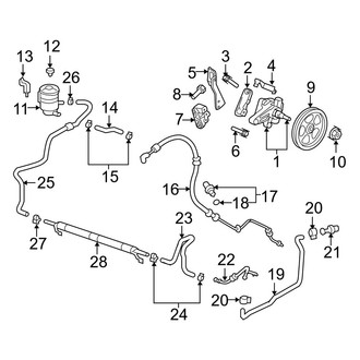 Acura OE - Steering Gear & Linkage - Pump & Hoses (W/O Variable Assist)