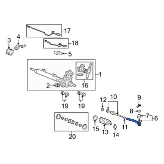 Acura OE - Right Outer Steering Tie Rod End