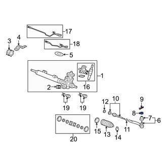 Acura OE - Outer Steering Tie Rod Nut