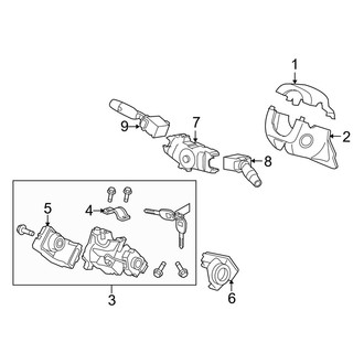 Acura OE - Steering Column - Shroud, Switches & Levers (W/O Smart Key)