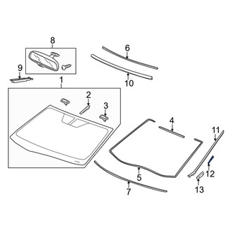 Acura OE - Windshield Molding Clip