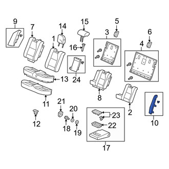 Acura OE - Rear Left Seat Back Bolster Cushion