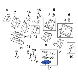 Acura OE - Rear Seat Armrest