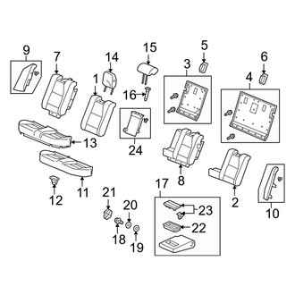 Acura OE - Seats & Tracks - Rear Seat (Technology Package)