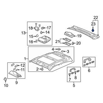 Acura OE - Upper Body B-Pillar Trim Panel Clip
