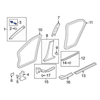 Acura OE - Upper Body A-Pillar Trim Panel Clip