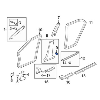 Acura OE - Body B-Pillar Trim Panel Clip