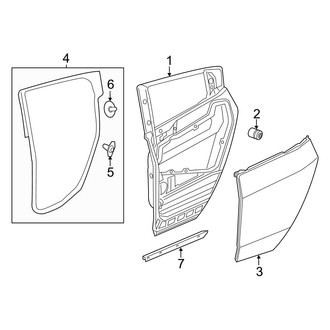Acura OE - Rear Door - Door & Components