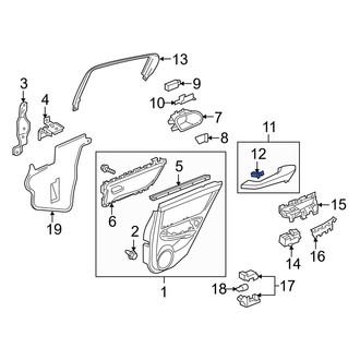 Acura OE - Instrument Panel Trim Panel Clip