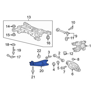 Acura OE - Rear Left Suspension Trailing Arm