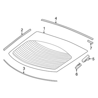 Acura OE - Lift Gate - Glass (Upper Glass)
