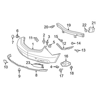 Acura OE - Rear Bumper - Bumper & Components