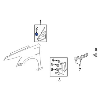 Acura OE - Fender Molding Retainer