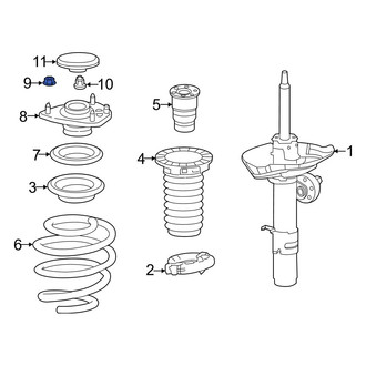 Acura OE - Suspension Strut Mount Nut
