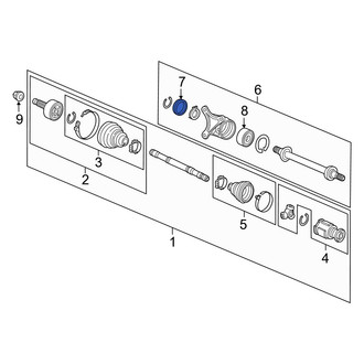 Acura OE - CV Axle Shaft Carrier Bearing Seal