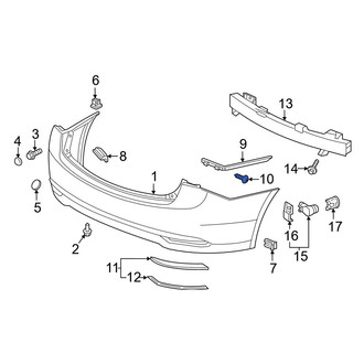 Acura OE - Bumper Cover Support Rail Screw