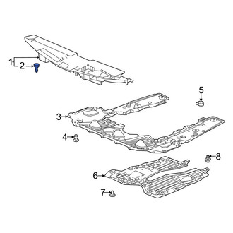 Acura OE - Radiator Support Access Cover Clip