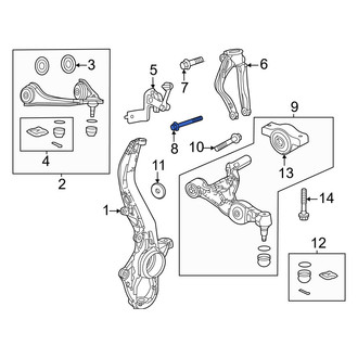 Acura OE - Lower Suspension Strut Fork Bolt