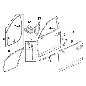 Acura OE - Upper Door Seal Clip
