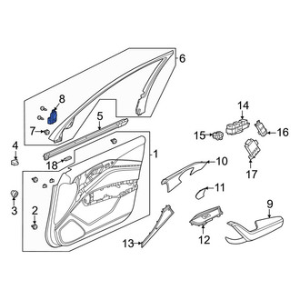 Acura OE - Front Left Collision Avoidance Warning Indicator