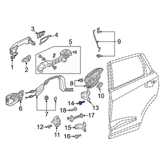 Acura OE - Upper Door Hinge Bolt