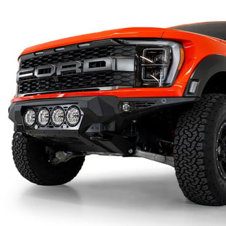 Addictive Desert Designs® - Bomber Full Width Black Powder Coated Front HD Bumper