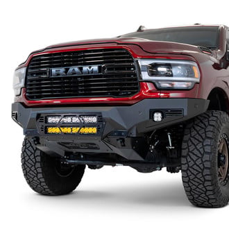 Addictive Desert Designs® - Bomber Full Width Black Powder Coated Front HD Bumper