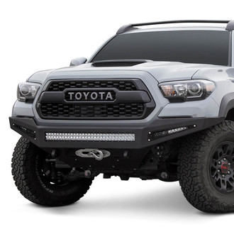 Addictive Desert Designs® - HoneyBadger Full Width Black Front Winch HD Bumper
