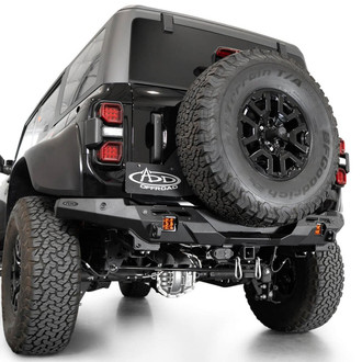 Addictive Desert Designs® - Phantom Full Width Hammer Black Rear HD Bumper
