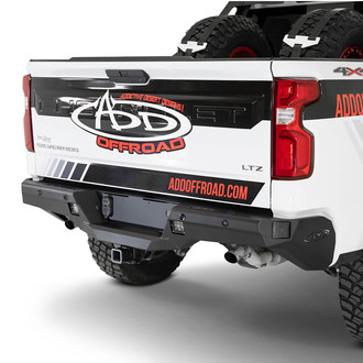 Addictive Desert Designs® - Stealth Full Width Black Powder Coated Rear HD Bumper
