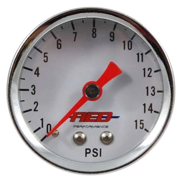 AED Performance® - 1-1/2" Screw-In Fuel Pressure Gauge, 0-15 PSI