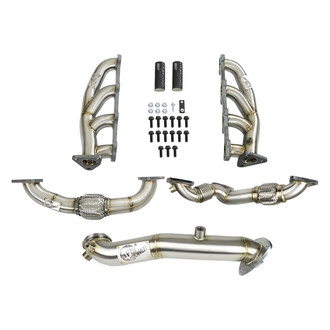 aFe® - Twisted Steel™ 304 SS Exhaust Headers with Up-Pipes and Downpipe