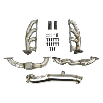aFe® - Twisted Steel™ 304 SS Exhaust Headers with Up-Pipes and Downpipe