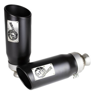 aFe® - Mach Force XP™ 409 SS Round Angle Cut Bolt-On Black Exhaust Tips