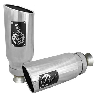 aFe® - Mach Force XP™ 304 SS Round Angle Cut Bolt-On Polished Exhaust Tips