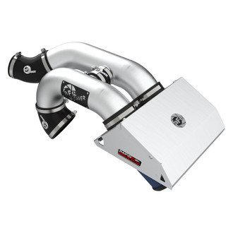 aFe® - Rapid Induction Brushed Aluminum Cold Air Intake System with Pro 5R Blue Filter With Dual Filters