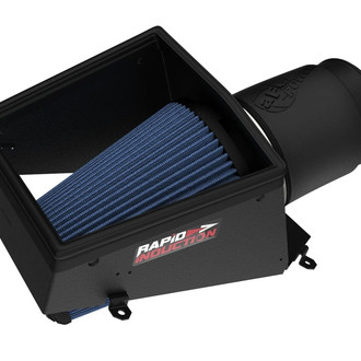 aFe® 52-10021R - Rapid Induction Wrinkle-Black Powder-Coated Cold Air Intake System with Pro 5R Filter