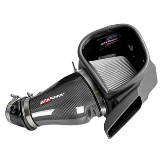 aFe® - Magnum Force® Stage 2 Track Series Aluminum Black Carbon Fiber Cold Air Intake System with Pro Dry S Gray Filter