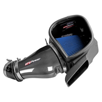 aFe® - Magnum Force® Stage 2 Track Series Aluminum Black Carbon Fiber Cold Air Intake System with Pro 5R Blue Filter