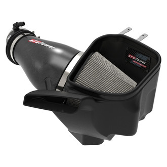 aFe® - Magnum Force® Stage 2 Track Series Aluminum Black Carbon Fiber Cold Air Intake System with Pro Dry S Blue Filter