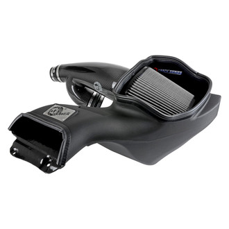 aFe® - Magnum Force® Stage 2 Track Series Aluminum Black Carbon Fiber Cold Air Intake System with Pro Dry S Gray Filter