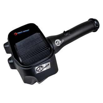 aFe® 57-10032K - Magnum Force® Stage 2 Track Series Black/Gray Carbon Fiber Cold Air Intake System with Pro 5R Blue Filter