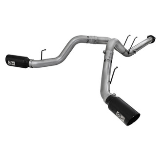 aFe® - Large Bore HD™ 409 SS DPF-Back Exhaust System with Split Side Exit
