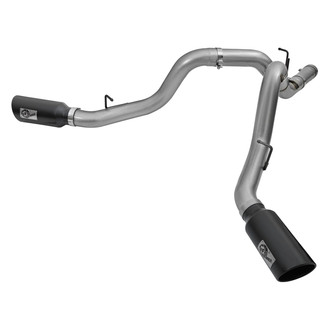 aFe® - Large Bore HD™ 409 SS DPF-Back Exhaust System with Split Side Exit