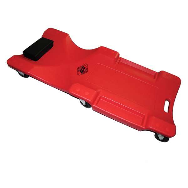AFF® - 300 lb 40" x 4.3" Red Super-Duty Blow Molded Creeper with Tool Tray